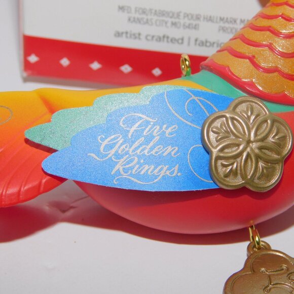 Hallmark Keepsake Christmas Ornament #5 FIVE GOLDEN RINGS 5th in Series 2015 - Picture 9 of 9